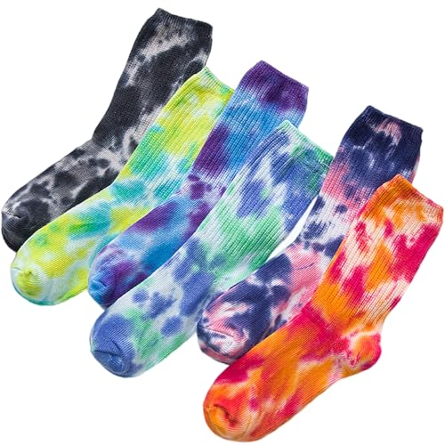 Calcetines Tie Dye absorbentes para evitar pies cansados en la oficina y escuela