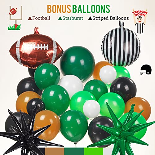 Football Balloon garland arch kit Dark green Brown black balloon large mylar star for sport theme super bowl touch down birthday tailgate party decorations - Image 5