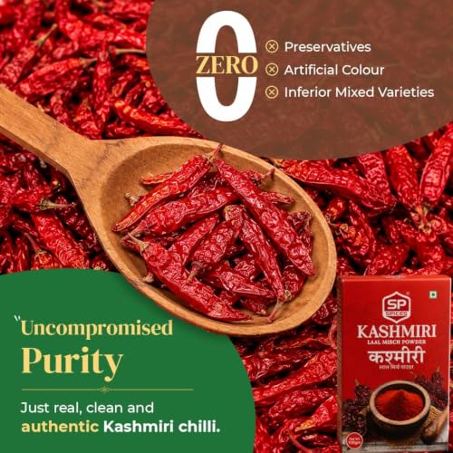 Image of SP Spices Kashmiri Red Chilli Powder, 100 g - Rich Colour & Mild Spice