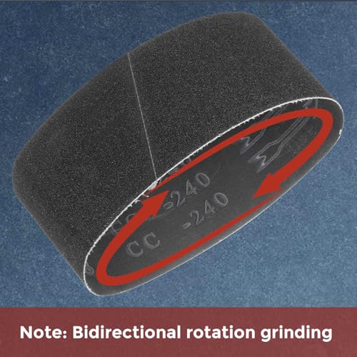Kozelo 10 Stück Schleifbänder 1/2 x 21 Zoll 120 Körnung Siliciumcarbid Schleifband Schleifpapier Für Bandschleifer Metallschleifen Holzverarbeitung Schweißrostentfernung