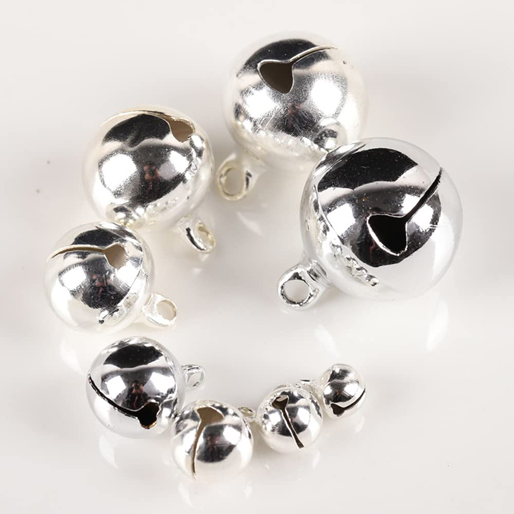 100 Clochettes Argentées En Cuivre Avec œillet - 6mm - Pour Décoration Noël, Mariage, Bijoux, Animaux