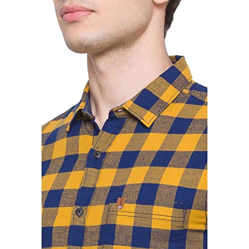 Image of Spykar Men's Checkered Slim Fit Shirt