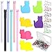 Set 42 Cancelleria di Gatti Carini 6 Colori Note Adesive a Forma di Gatto 30 Graffette a Gattino e 6 Penne Regalo per Amanti di Gatto Accessori Adorabili per Scrivania Ufficio Scuola Lavoro