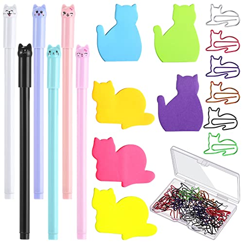 Graffette a forma di gatto: le nostre graffette adottano un design a forma di gatto in 6 colori vivaci, sembrano rannicchiate per terra, divertenti e interessanti, possono appuntare documenti, note, segnalibri, ricevute e altro, organizzare i tuoi piccoli oggetti