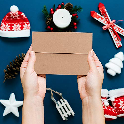 150-Pcs-Bulk-A2-Invitation-Envelopes-in-Brown-Kraft-Peel-Press-Self-Seal-4-38-x-5-34-Envelopes-RSVP-Return-Envelopes-100lbs-Paper-Stock-for-Wedding-Party-Invitations-Announcement-Greeting-Cards