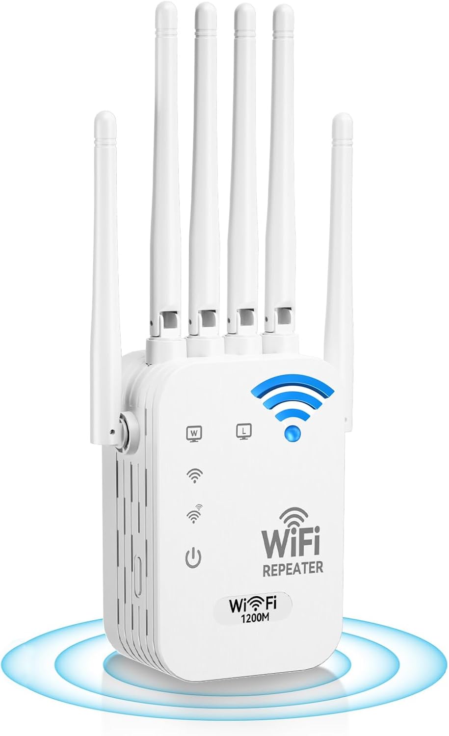 WiFi Extender – 2026 Upgraded (6 Directional Antennas) Signal Intensifier, New Generation Internet Intensifier, Wireless Remote Amplifier, WiFi Repeater with Ethernet Port, Supporting 99% of Device