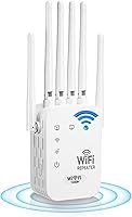 WERCHTAY WiFi Extender 2026 Upgraded: 6 Antennas Signal Booster Repeater w/ Ethernet Port, 12800 Sq Ft Coverage, 99% Device Compatible