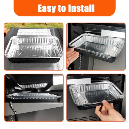 Image of for Weber Drip Pan Replacement 93305 Catch Pan for Weber with 20-Pack 6415 Foil Grease Tray Liners | Grease Catcher for Weber Genesis & Spirit Grills Silver /Gold /Platinum1000-5500 Summit Grills