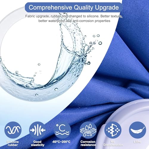 Image of 11 inch Large Ice Bag Pack with Wrap for Injuries, Upgrade Reusable Ice Packs, Effective Hot /Cold Therapy for Migraine, Shoulder, Neck, Knee Pain, No-Leak & Waterproof, Blue