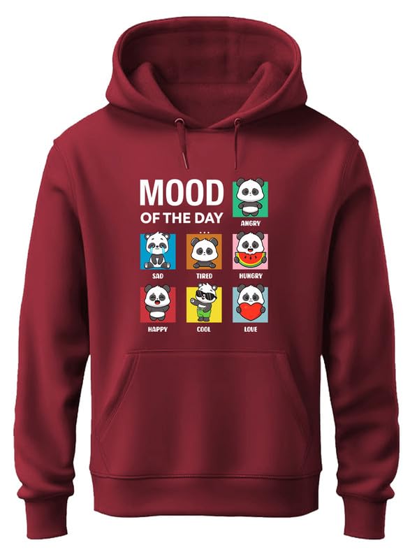 Image of XENOVAURBAN Hoodies | Unisex Hoodie Sweatshirt Panda Printed MOOD1 - PAR