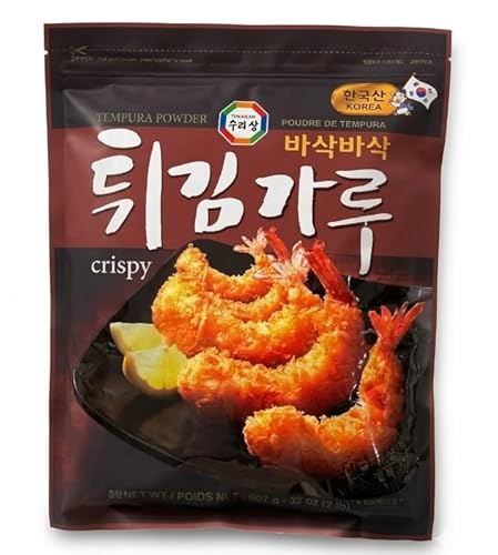 Korean Tempura Fry Mix for Crispy Fried Chicken & Seafood – Light Crunchy Batter for Shrimp, Vegetables & Korean Fried Chicken, Easy Mix Frying Powder, Restaurant Style Crisp Coating, 2 lb