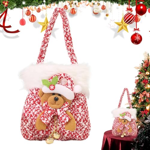 Bolsa de Navidad reutilizable – Bolsa de regalo de Navidad, bolsa de dulces | Bolsa de regalo creativa, caja de embalaje de fruta de , bolsa de compras de Navidad para regalos y alimentos,