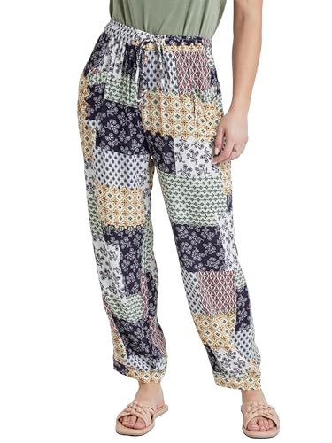 Royalty For Me Women’s Drawstring Casual Summer Boho Beach Mid-Rise Rayon Jogger Pant with Pleated