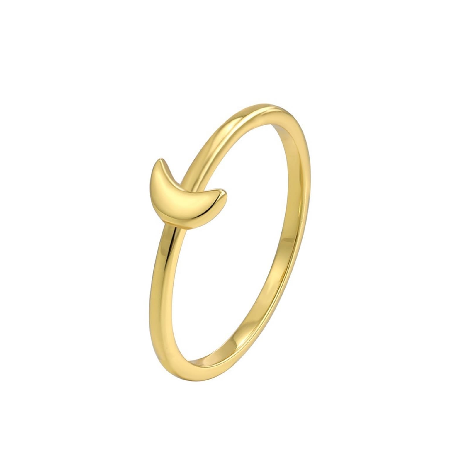 Bague Couple Fiançailles Bague de Fiançailles Or Jaune Or 9 Carats Au375/Au585/Au750 Lune Taille Lesbienne pour Lesbienne Noël Bijoux