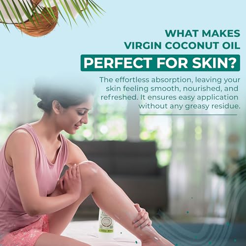 Image of KLF Nirmal Cold Pressed Virgin Coconut Oil, 250 ml, Great for Skin Care & Hair Care | Natural & Edible (Pack of 2)