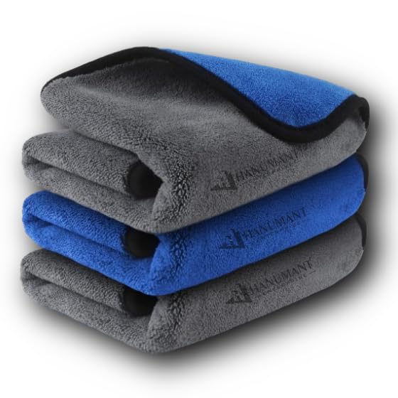 H HANUMANT ENTERPRISE 3 PCS Premium Microfiber Towels for Cars Wash Drying 800GSM Thick Plush Cleaning Cloth Auto Detailing Super Absorbent for Interior & Exterior Lint Free, Streak Free, 40X40 cm-image-11