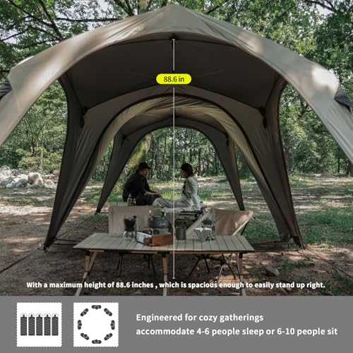 Toldo para Camping con Montaje Fácil y Rápido 124x124 pulgadas miniatura 4