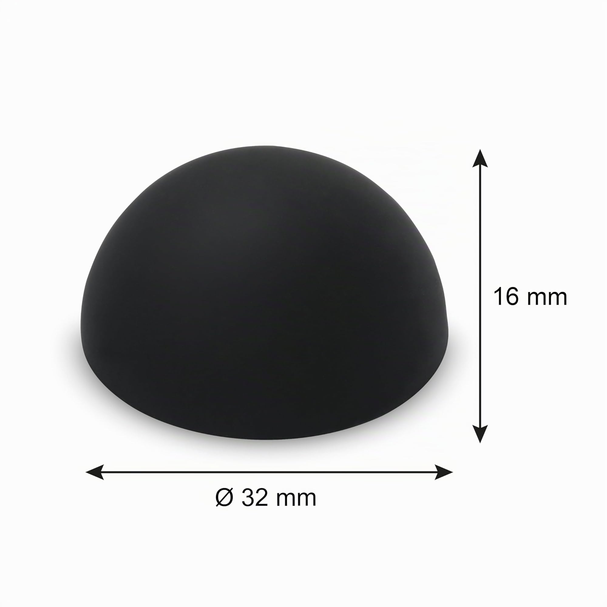 Dynavox ammortizzatori in elastomero silicone ED32, 4 piedi assorbenti universali per altoparlanti amplificatori giradischi, nero
