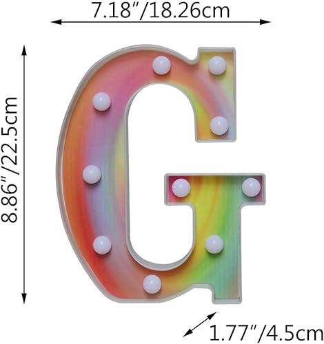 Miniatura 6 de Letras con luces RGB en arcoíris