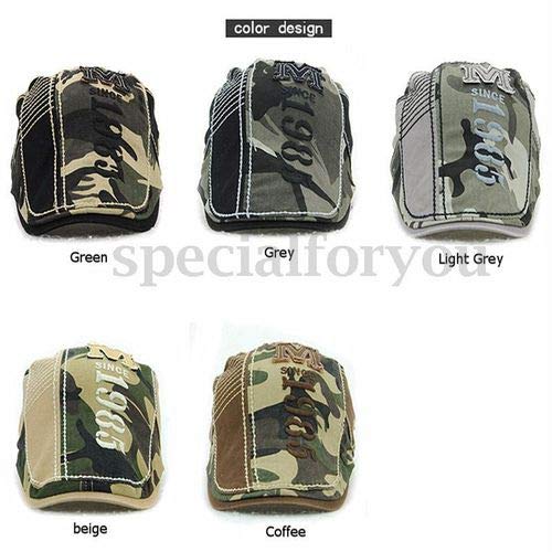 Quner Womens Mens Newsboy Flat Cabbie Beret Cabbie Gatsby Camo Hunting