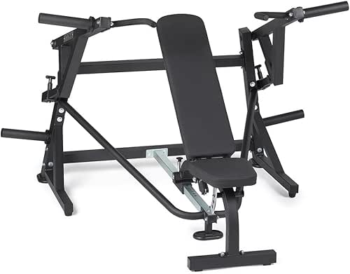 Titan Fitness Plate-Loaded Chest Press Machine with Adjustable FID Bench,
