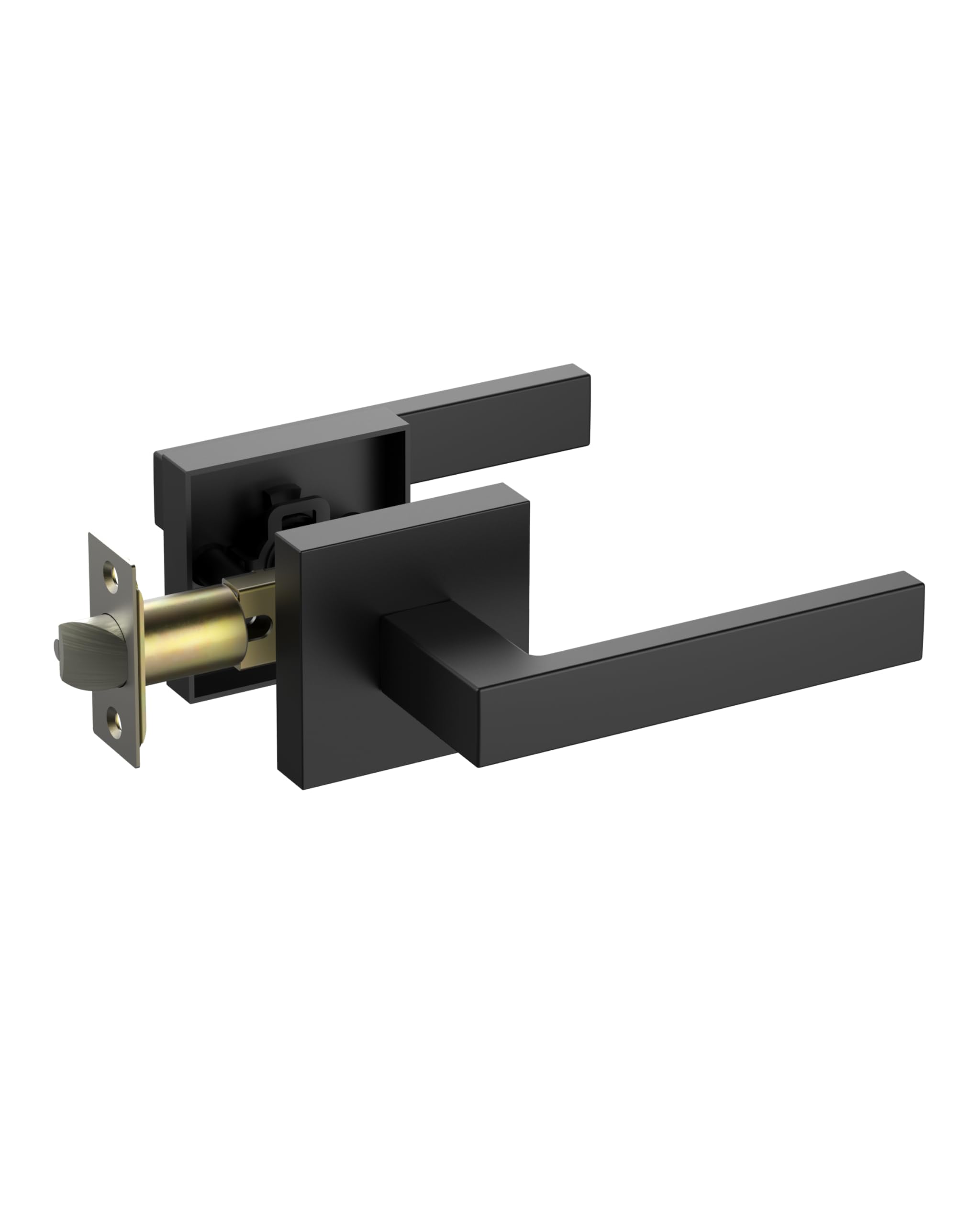 Square Door Pull Handle - Easy Installation, Fits All - Matte Black