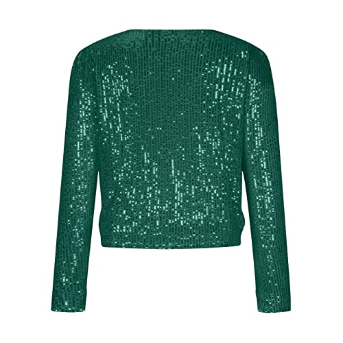 Womens Sequin Sparkly Hooded Blazer Jacket Coat for Women Sleeve V Neck Work Formal Blazer4