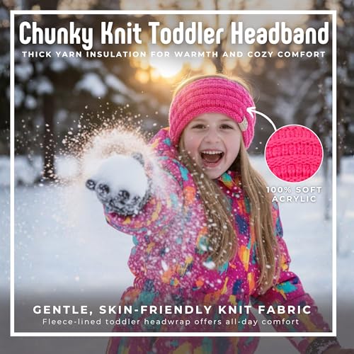 Image of Kids Headwrap Headband Ear Warmer - Candy Pink