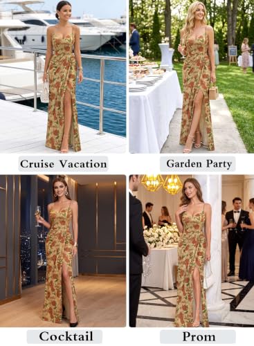 Image of VFSHOW Womens Sexy Spaghetti Strap Formal Prom Evening Gala Long Maxi Dress