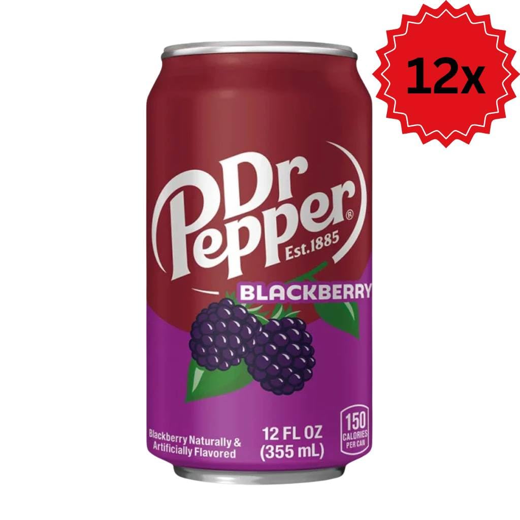 Dr. Pepper Blackberry 12er-Pack (12 × 355ml Dose) – US-Version – inkl.