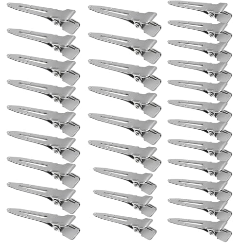 WeddHuis 30 piezas Pinzas de pelo metálicas tipo alligator para peluquería y estilismo DIY, Pinzas peluqueria y Hair Clips para peinado pelo mujer niña, Clips pelo mujer y Pinza pelo (4,5 cm & 5,5 cm)