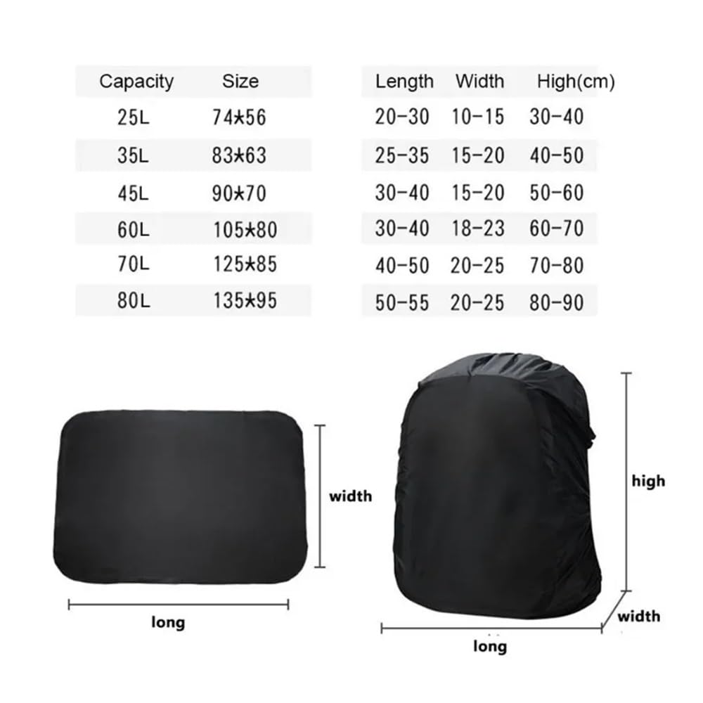 Housse de pluie sac à dos 20L 35L 40L 50L 60L Sac étanche Camouflage Outdoor Camping Randonnée Escalade Housse de pluie
