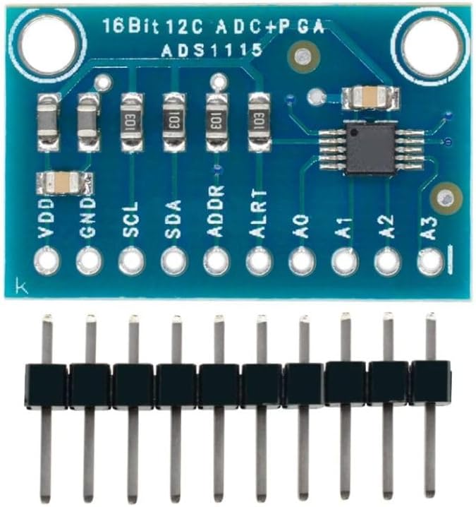 ADS1115 MODULE, 16-bit ADC Module for Analog-to-Digital Conversion,Accurate Signal Measurement, Ideal for Sensors, Data Acquisition, and Embedded Systems