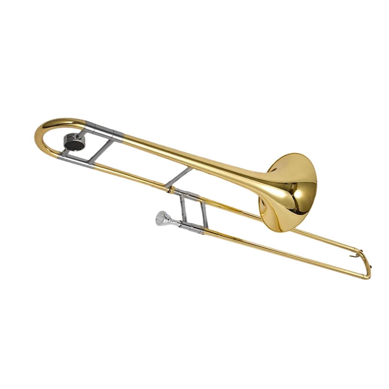 Trombón Para Principiantes Instrumento De Viento Con Tubo De Afinación De Cobre Blanco Cambio De Bajo trombón Instrumento De Metal(2)