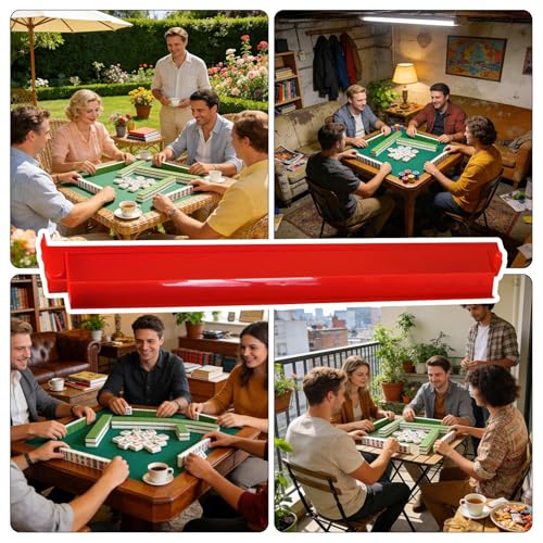 Rack Mahjong à pousser et accessoires pour jeux de table à la maison - 4