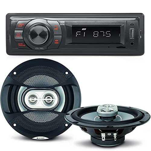 Pack Sono Voiture Auto Radio NewOne AR270 80 Watts + 2 Haut parleurs 16,5cm 120W