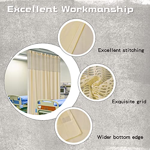 Maiher Divider Curtain For Pravacy Room, Medical Office Curtain For Living Room, Clinic, Lab, School Nursery, (1 Panel, Beige, 5X8Ft) #TOP3