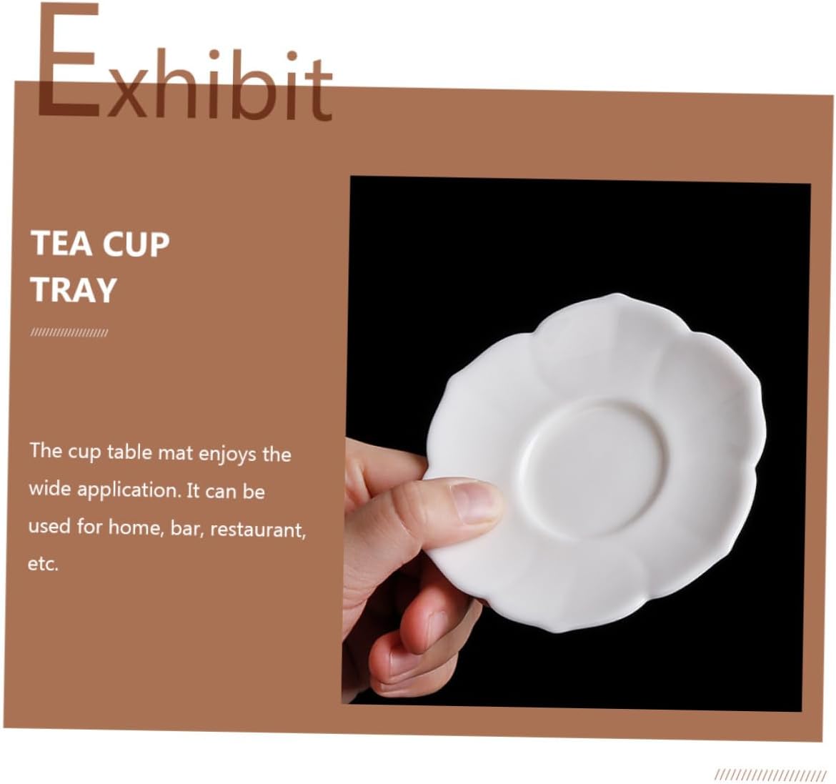 Mobestech 2pcs Lotus Ceramic Tea Coaster Cup Holder Tea Cup Mats Heat Resistant Table Coasters Mat for Kitchen Home Decor