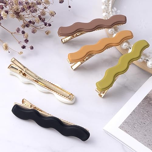 Hinzic ZK5658 12 Pack Tortoise Shell Non-Slip Hair Clips For Women, Stream Line Celluloid Crocodile Style Hair Barrettes Holders Accessories thumb #6