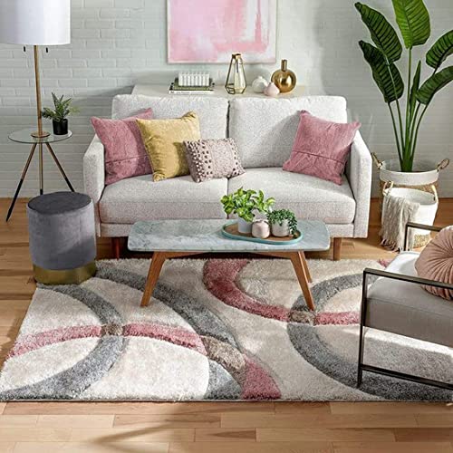 Image of Carpet Mahal Presence Gorgeous Design of Super Soft Shaggy Carpet for Living Room, Bedroom, Hall and Anywhere in Home. [6x6 feet] Square.