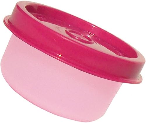 Tupperware Smidgets - Mini recipiente para tazones pequeños, 1 oz, sello magenta rosa transparente