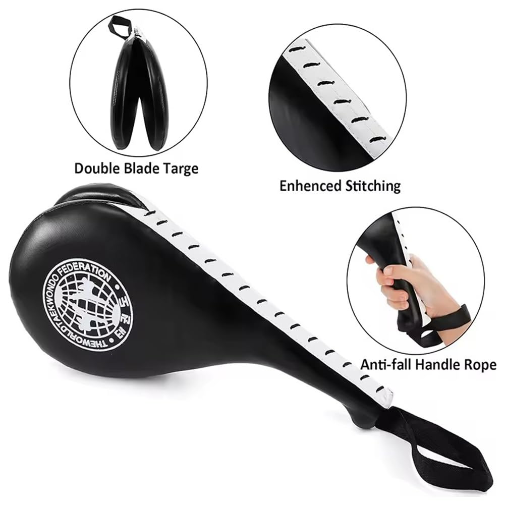 Taekwondo Kick-Pads,Doppel-Kick-Pads,Taekwondo Handpratze,taekwond o Pratzen,Trainingspads für Karate,Fußtechniken Trainerpratzen,Doppelschicht-Design,Wird für Karate,Boxen und Training