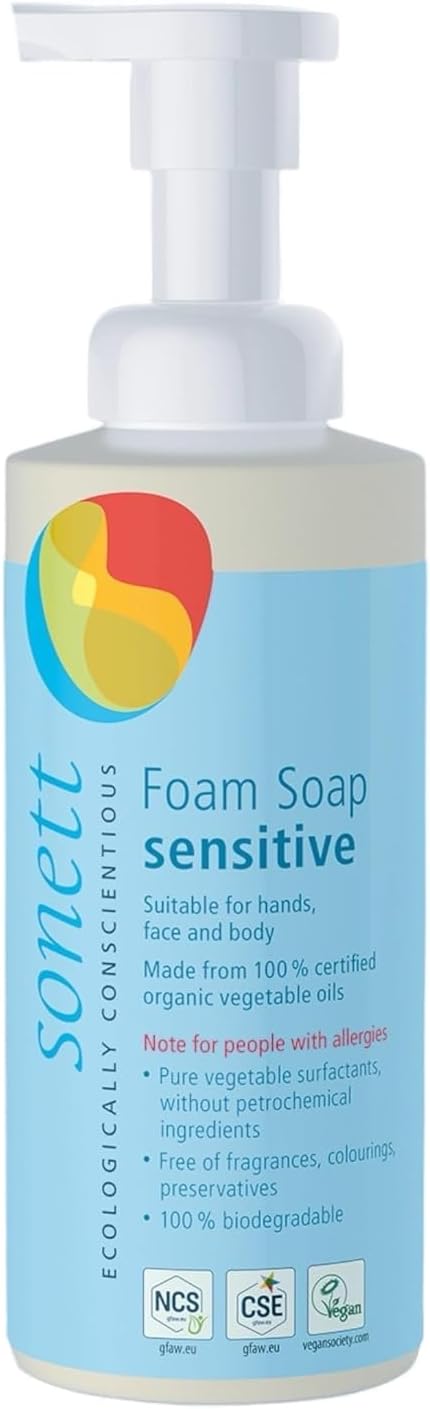 Sonett Organic Sensitive Line: Hand Soap, Dishwashing Liquid, Laundry Liquid for Wool & Silk, Foam Soap - Eco-Friendly, Hypoallergenic, Biodegradable - Image 3