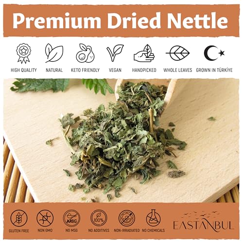 Eastanbul Nettle Loose Leaf Tea, 0.71oz, Stinging Nettle Tea, AKA Ortiga, Caffeine Free, Wild Harvested, Freshly Cut & Sifted Stinging Leaf, 100% Natural, Dried, Loose, Vegan, Gluten Free - Thumbnail 7