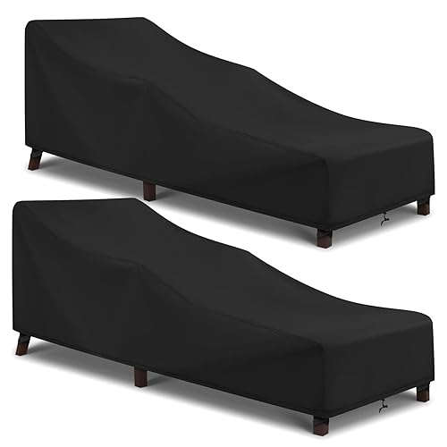 Arcedo Patio Chaise Lounge Cover Waterproof, 2 Pack of Pool