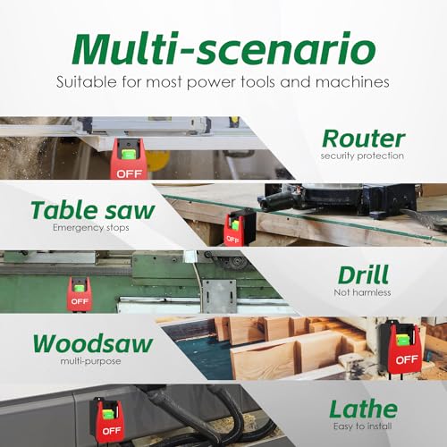 Single Phase On/Off Switch 250V 18A, AIFIZO Emergency Stop Switches Fit ...