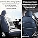 LEYPOCO Leather Seat Cover for Mercedes-Benz C-Class 2005-2023,Waterproof Soft Seat Covers,Interior Accessories Seat Covers Cushion Vehicle Protector Airbag Compatible(Blue&White,2PCS Front)