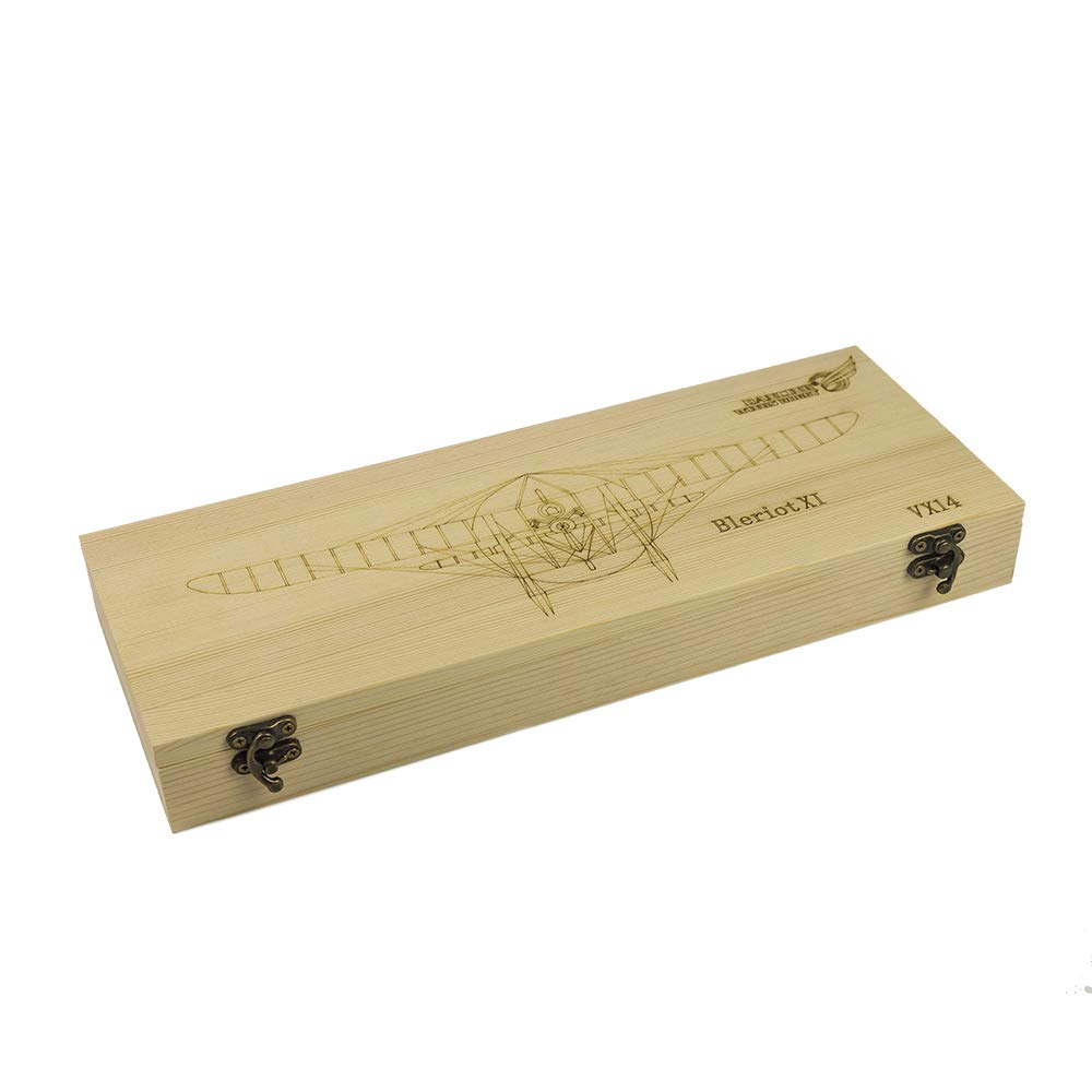 Torcster 214341 Bleriot XI 1:23 Holzbaukasten Standmodell Modellflugzeug Bausatz DIY, gelaserte Balsa Sperrholz Holz Bauteile Holzmodell Flugzeug
