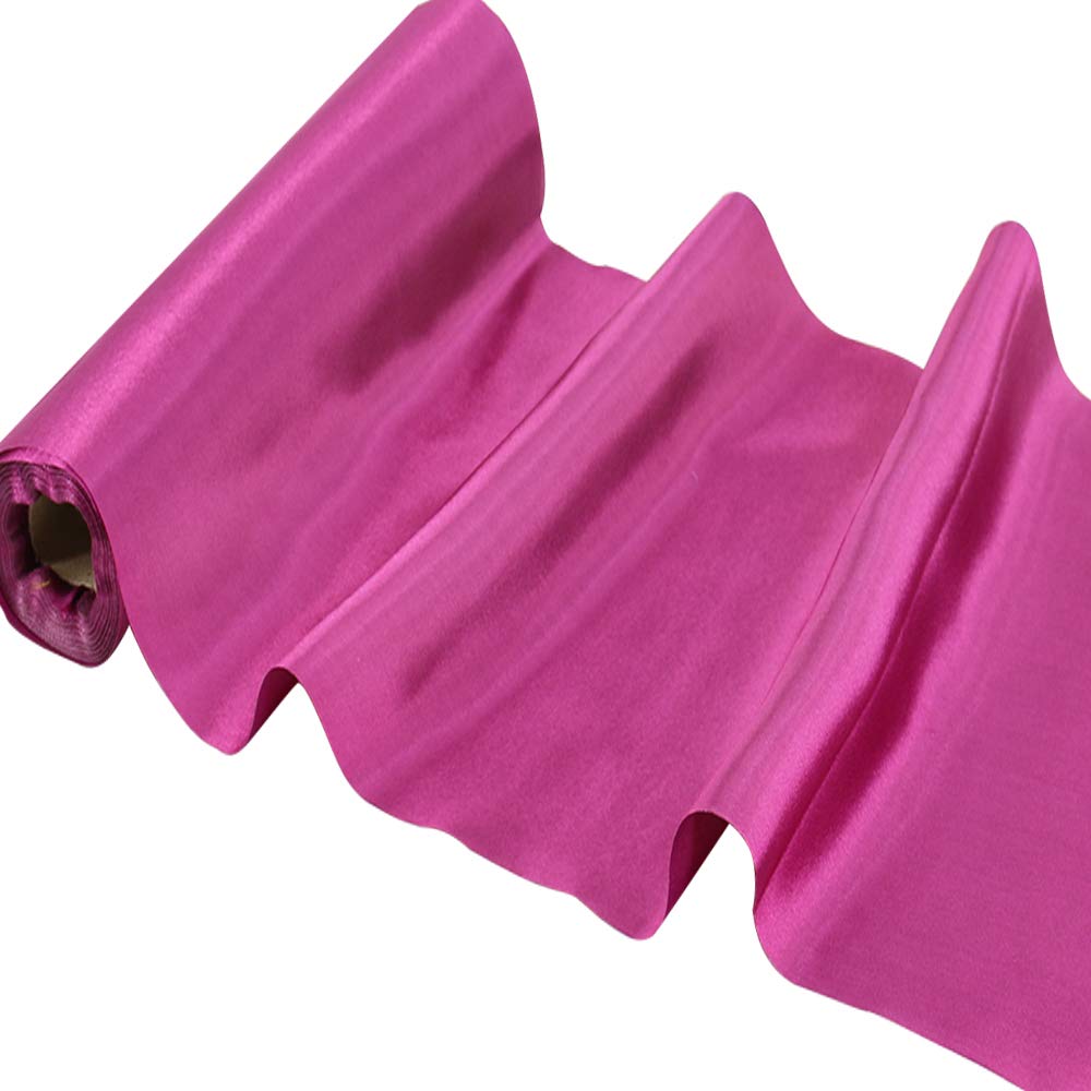 Time to Sparkle 29cmx20m (Dark Purple) Satin Roll Sash Fabric Chair Cover Bows Table Runner Sashes Swags for Wedding Party - Image 3