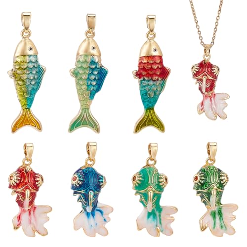 Breloques à clipser poisson porte-bonheur, cadeau idéal pour femme